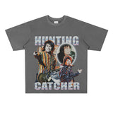 Film Star T Shirt Loose Heavy Retro Street Cotton American T-shirt Men and Women