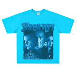 Film Star T Shirt Cotton Loose Nostalgic Short Sleeve American Retro Fashion Printed Design T-shirt for Men