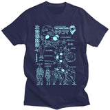 Men Cotton Short Sleeve Tee Anime Kusanagi Motoko Oversized
