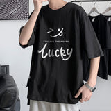 Nasa T Shirt Short-Sleeved T-Shirt Men'S Summer Loose All-Matching Cotton