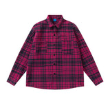 MIJKO Mens Jacket Loose Plaid Jacket Unisex