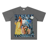 Film Star T Shirt Old Movie Singin'in the Rain Loose Retro Street Pure Cotton American T-shirt Men and Women