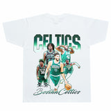 Basket Ball Star T Shirt Jayson Tatum Washed Distressed Printed T-Shirt Loose Retro Short Sleeve