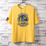 Basketball Sports T Shirt Curry Sports Short-Sleeved T-Shirt Male Student Loose-Fitting Plus Size Half-Length Sleeves
