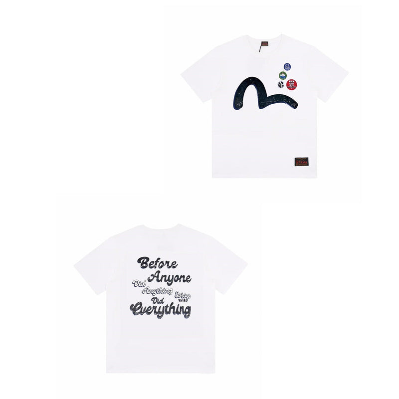 Evisu T Shirts Casual Versatile Unisex T Shirts