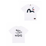 Evisu T Shirts Casual Versatile Unisex T Shirts