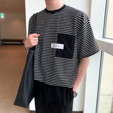 Mariner Shirt Short-Sleeved T-shirt Men's Summer Loose Korean Style Trendy round Neck Cotton Casual