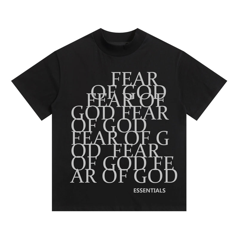 Fog Essentials T Shirts Spring/Summer FOG Letter Pattern Crew Neck Short Sleeves