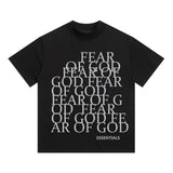 Fog Essentials T Shirts Spring/Summer FOG Letter Pattern Crew Neck Short Sleeves