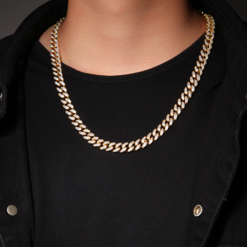 Chains 18K 10mm Clavicle Chain Zircon Cuban Chain Spectrum Royalty