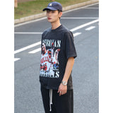 Basket Ball Star T Shirt Demar Derozan Short Sleeve Printed American T-shirt Retro Pure Cotton