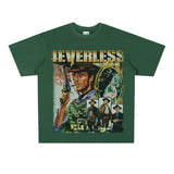 Film Star T Shirt Cotton Short Sleeve Loose Retro Design T-shirt