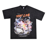Film Star T Shirt Movie Extreme Space Pure Cotton Loose Short Sleeve American Retro Trendy T-shirt Men