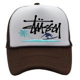 Stussy Hat Printed Truck Mesh Cap Outdoor Surfing Casual Sun Hat