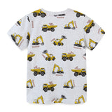Boy T Shirt Children's Short-Sleeved T-shirt Summer Knitted Cotton Children round Neck
