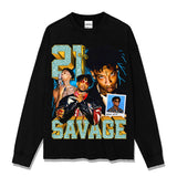 21 Savage T Shirts Loose Distressed T-shirts