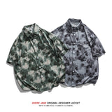 Men Shirts Summer Short Sleeve Printed Shirt Men's Loose Casual
