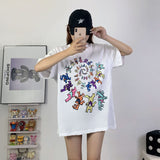 Hellstar T Shirt Color Spiral Print Casual Loose
