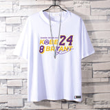 Basketball Sports T Shirt Commemorative Kobe No. 24 Short Sleeve T-Shirt Male Student Basketball Loose Sports
