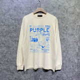 Purple Brand Long Sleeve T-Shirt Fashion Loose Long Sleeve Top