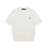 Ralph Lauren Knitted sweaters Ralph Lauren Knitted Short Sleeved Shirt RL Ralph Pony Standard POLO Short Sleeve Knitted Sweater Cardigan T-Shirt