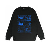 Purple Brand Long Sleeve T-Shirt Fashion Loose Long Sleeve Top