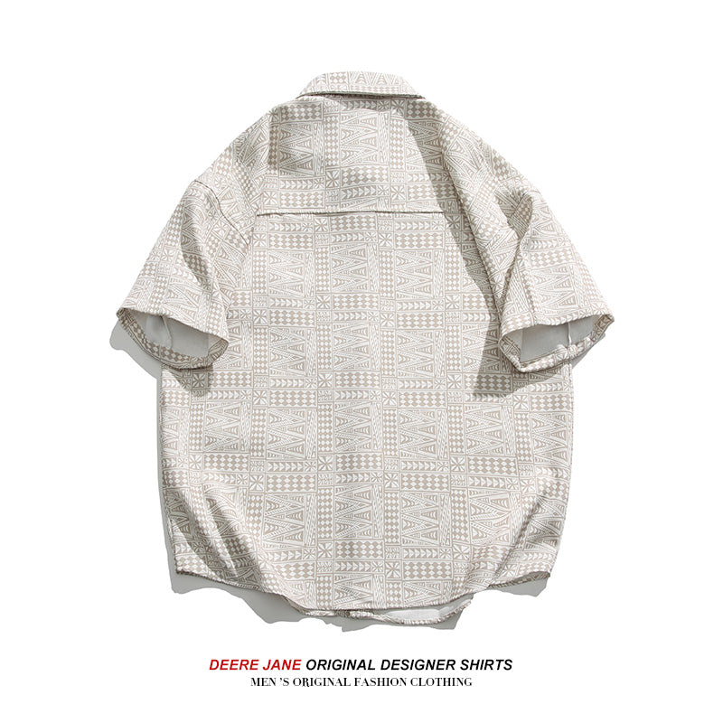 Men's Shirt Short-Sleeved Shirt Men's Summer Loose Casual