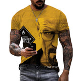 Heisenberg T Shirt T-Shirt Deadly Poison Artist Printed Round Neck Short Sleeve Sports