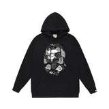 Bathing Ape Hoodie Autumn/Winter Letter Print Loose Hoodie Pullover Ape Sweater