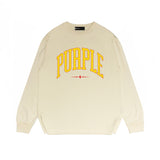 Purple Brand Long Sleeve T-Shirt Fashion Loose Long Sleeve Top