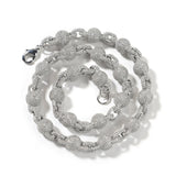 Chains Necklace Fashion Hip Hop 10mm Copper Inlaid Zircon Round Bead Chain Spectrum
