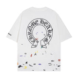 CHH Chrome Heart T Shirts Croix Cross Sanskrit Embroidery Versatile Casual Loose