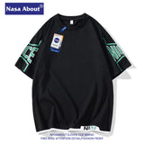 Nasa T Shirt T-Shirt Men'S Short Sleeve Students All-Match Loose Summer