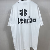 Men T-shirts Paris tape washed and worn old short-sleeved crew neck T-shirt