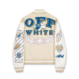 Off White Jacket Spring and Autumn OW Trojan Horse Letter Pattern Baseball Jacket Jacket