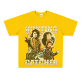 Film Star T Shirt Loose Heavy Retro Street Cotton American T-shirt Men and Women