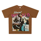 Film Star T Shirt Jay Chou Short Sleeve Retro Street Printed round Neck T-shirt for Men and Women