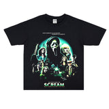 Film Star T Shirt Cotton Loose Nostalgic Short Sleeve American Retro Trendy Niche T-shirt for Men