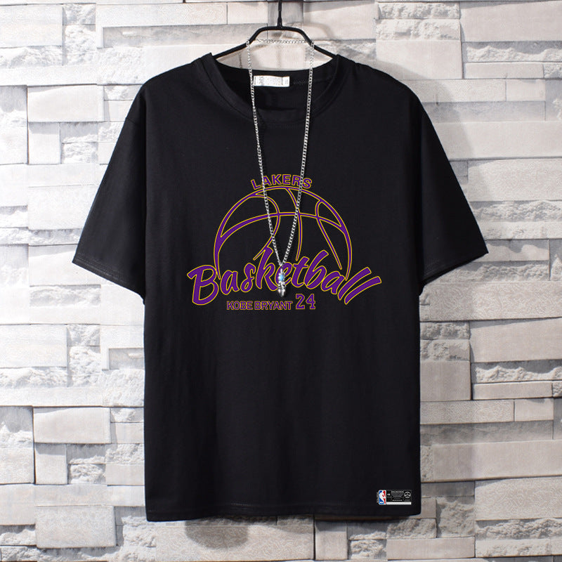 Basketball Sports T Shirt Kobe Manba No. 24 Short Sleeve T-Shirt Male Student Loose