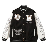 Off White Jacket Spring Autumn OW Witch Group Towel Embroidered Baseball Jacket Jacket