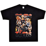 Basket Ball Star T Shirt Damian Lillard Short Sleeve Washed Distressed T-shirt Loose