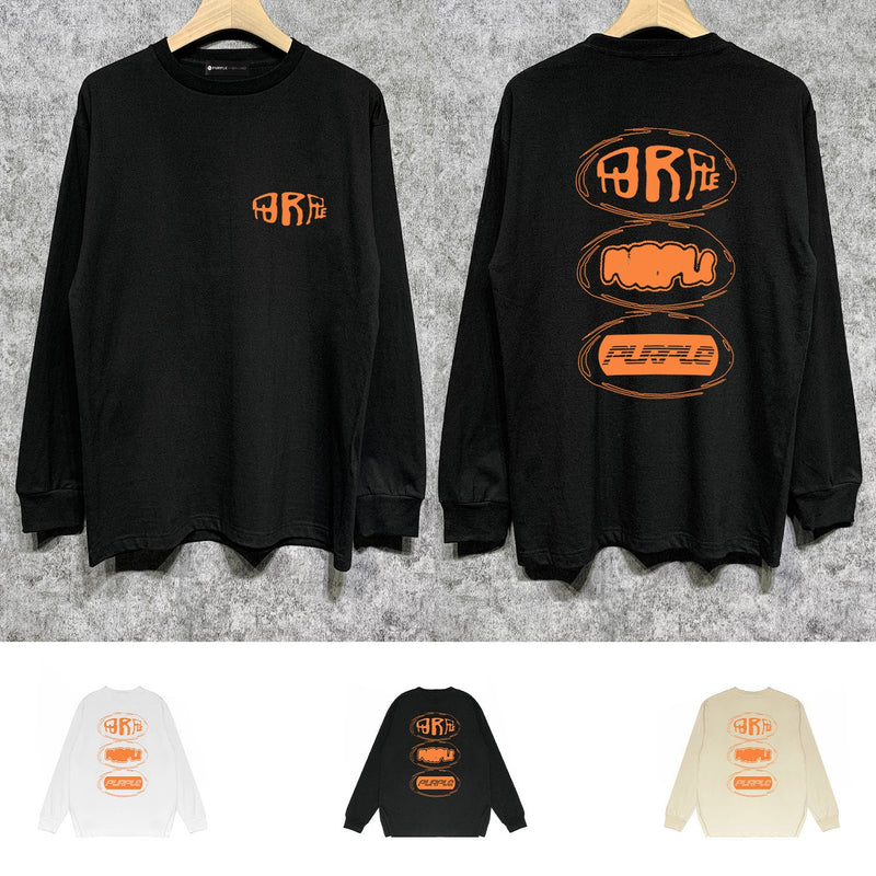 Purple Brand Long Sleeve T-Shirt Fashion Loose Long Sleeve Top