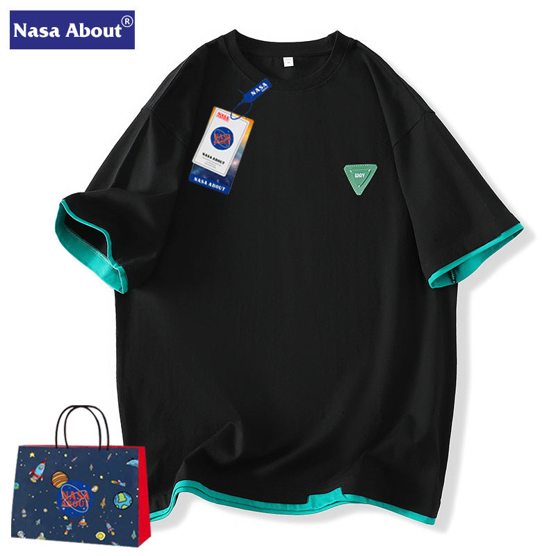 Nasa T Shirt Short Sleeve T-Shirt Summer American Couple Wear Half Sleeve