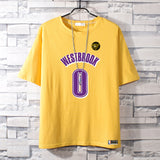 Basketball Sports T Shirt Summer Short-Sleeved T-Shirt Men'S And Women'S Nba Lakers Weishao Leisure Sports