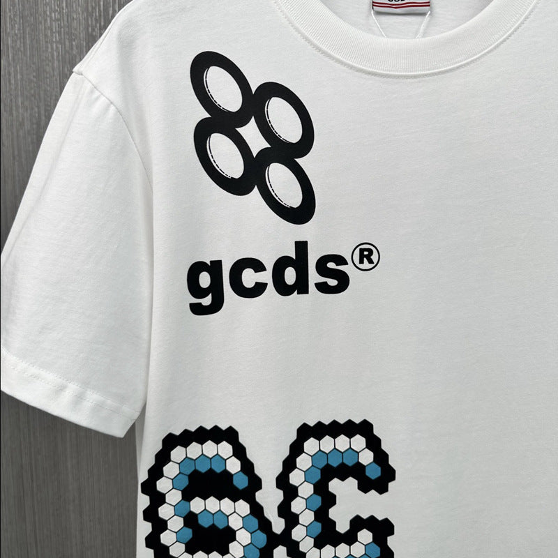 GCD T-Shirt Double-sided printed short-sleeved T-shirt GCDS loose crew neck bottoming shirt