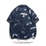 Men's Shirts Summer Short Sleeve Printed Shirt Men's Loose Shirt