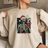 Dead Inside Skeleton Christmas Sweatshirt Sarcastic Christma
