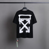 Ow T Shirts Bamboo Leaf Graffiti Arrow Male and Female Trendy Brand Short Sleeve