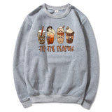 Halloween Sweatshirt Scary Movie Horror Characters Coffee