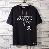Basketball Sports T Shirt Summer Warriors Curry 30 Student Basketball Sports Breathable Short Sleeve T-Shirt Men